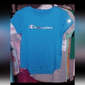 NWT Champion Girls Pre-Teen Blue T-Shirt Size 14
